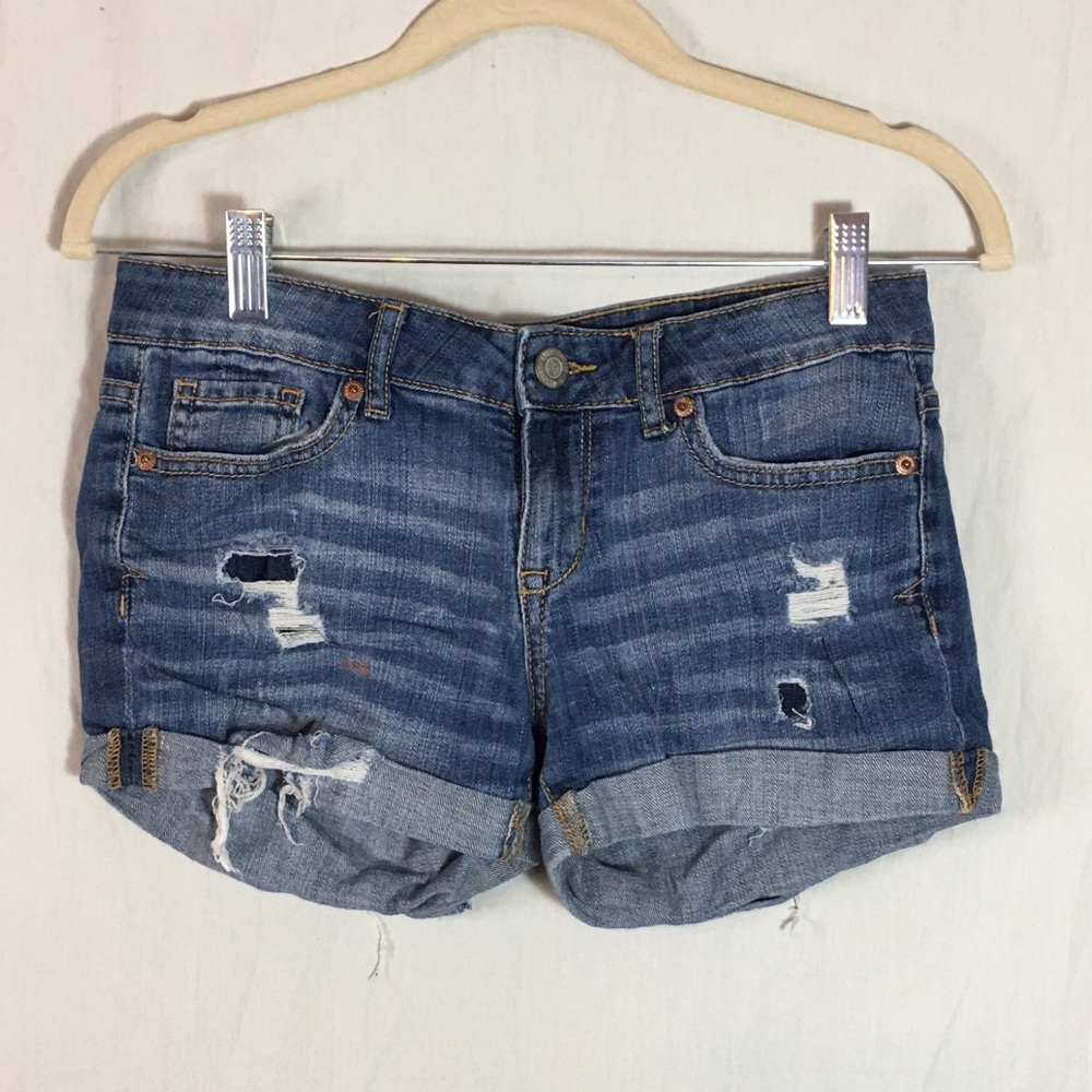 Distressed Denim Shorts Size 2
